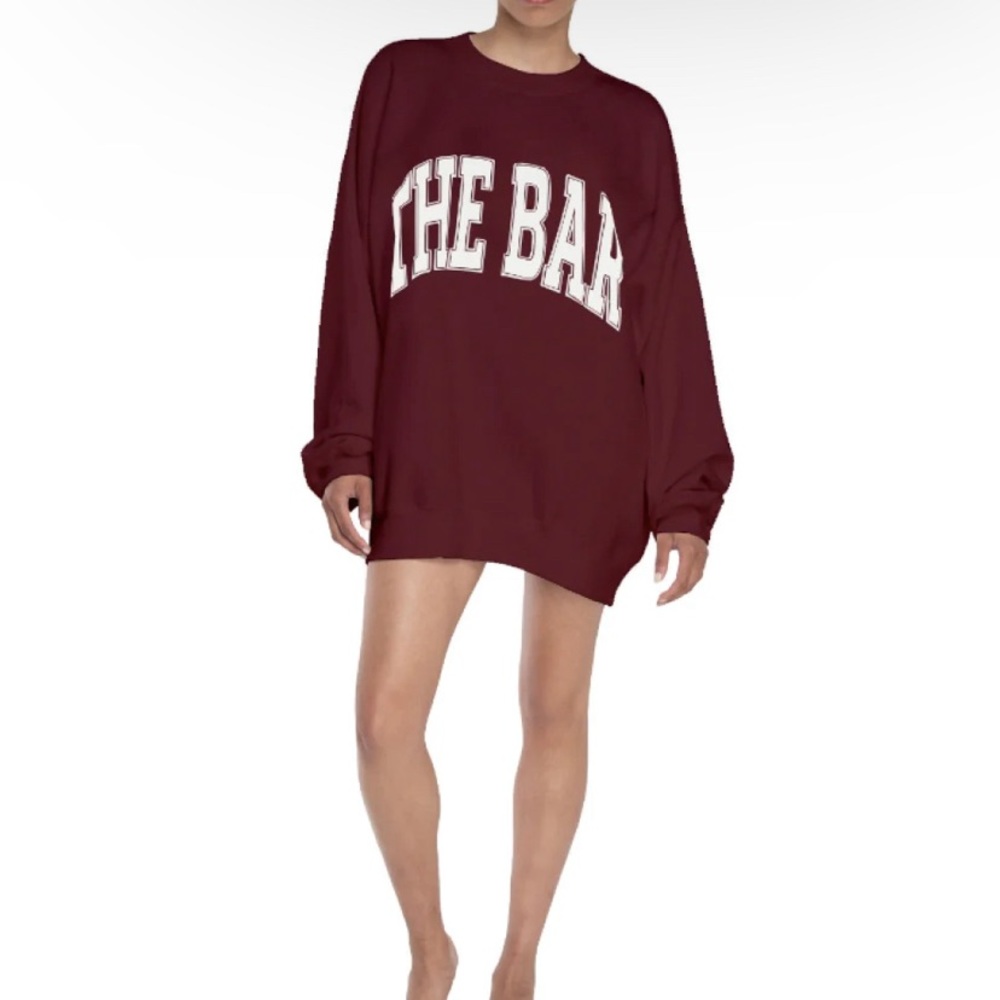 The bar varsity maroon crewneck